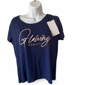 Women's Navy and Blue T-shirt